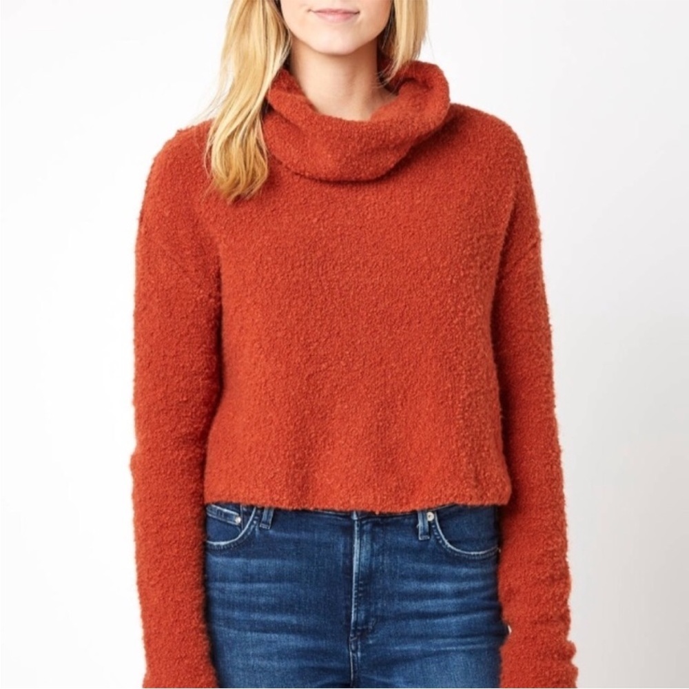Free People - Stormy Plush Cowl Neck Knitted Pullover Sweater